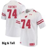 Men's Wisconsin Badgers NCAA #74 Michael Furtney White Authentic Under Armour Big & Tall Stitched College Football Jersey GG31B65YB